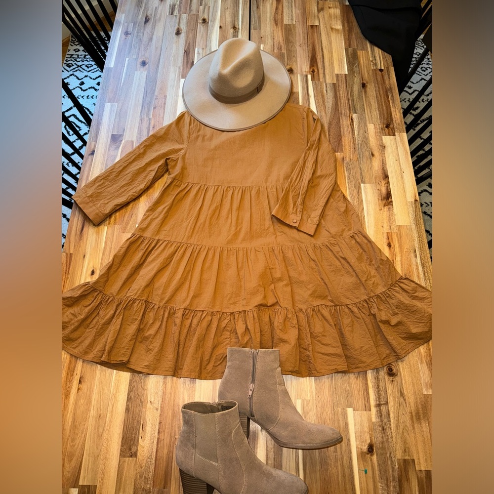 Deluc Sleeved Tiered Mini Dress - Cottagecore